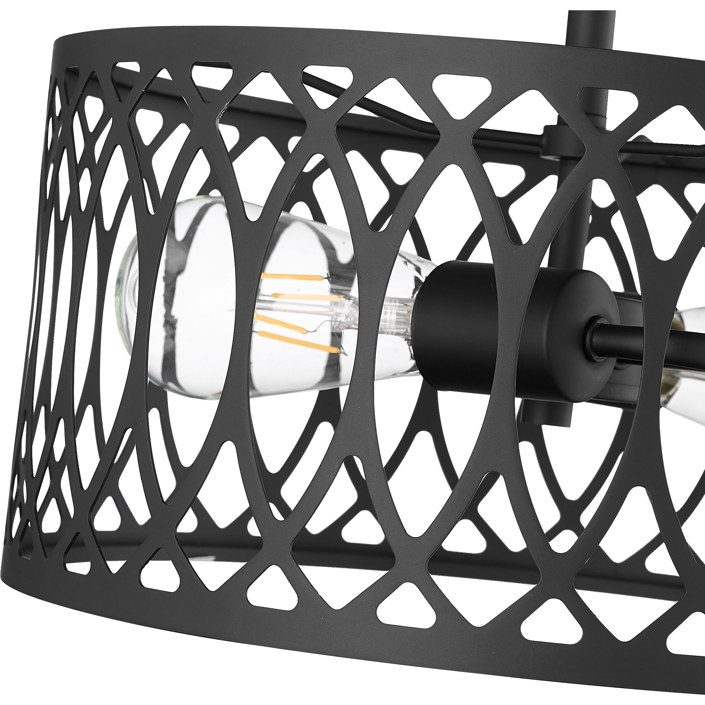 Arelyn 1 Light 13 inch Matte Black Semi-Flush Mount Ceiling Light